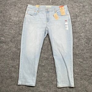 Levis Womens Boyfriend Jeans Light Wash Mid Rise Stellar Stretch 33x27 New